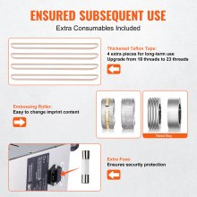 Selladora de banda continua para bolsas VEVOR Selladora de banda vertical de acero inoxidable