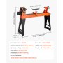 VEVOR 1500 W Torno Vertical de Carpintería con Velocidad Variable de 150 a 3200 RPM, Banco de Trabajo de 457 x 1020 mm, Motor de CC sin Escobillas para Proyectos de Carpintería Medianos y Grandes