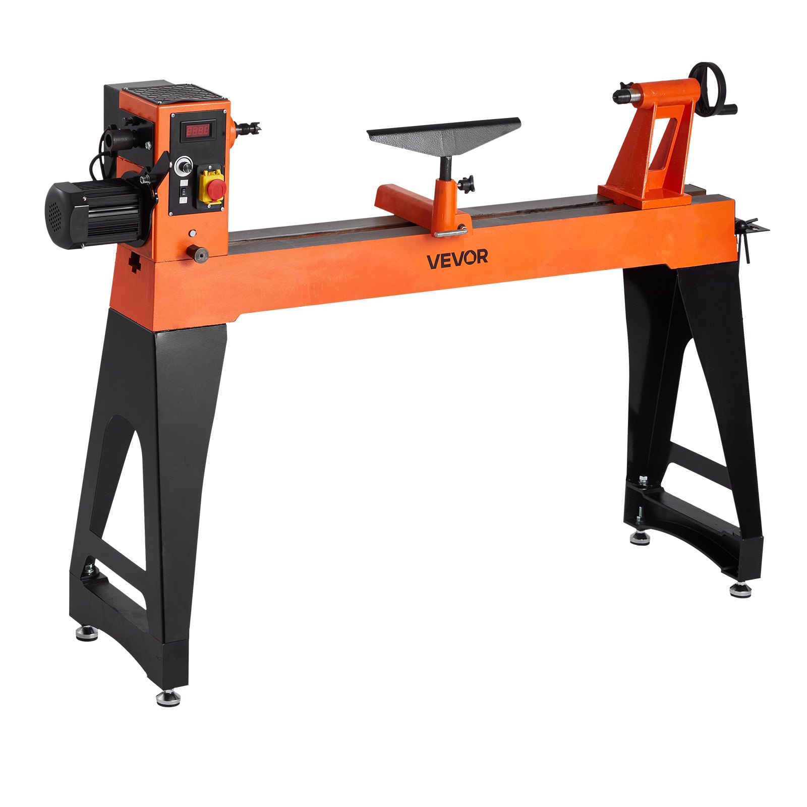 VEVOR 1500 W Torno Vertical de Carpintería con Velocidad Variable de 150 a 3200 RPM, Banco de Trabajo de 457 x 1020 mm, Motor de CC sin Escobillas para Proyectos de Carpintería Medianos y Grandes