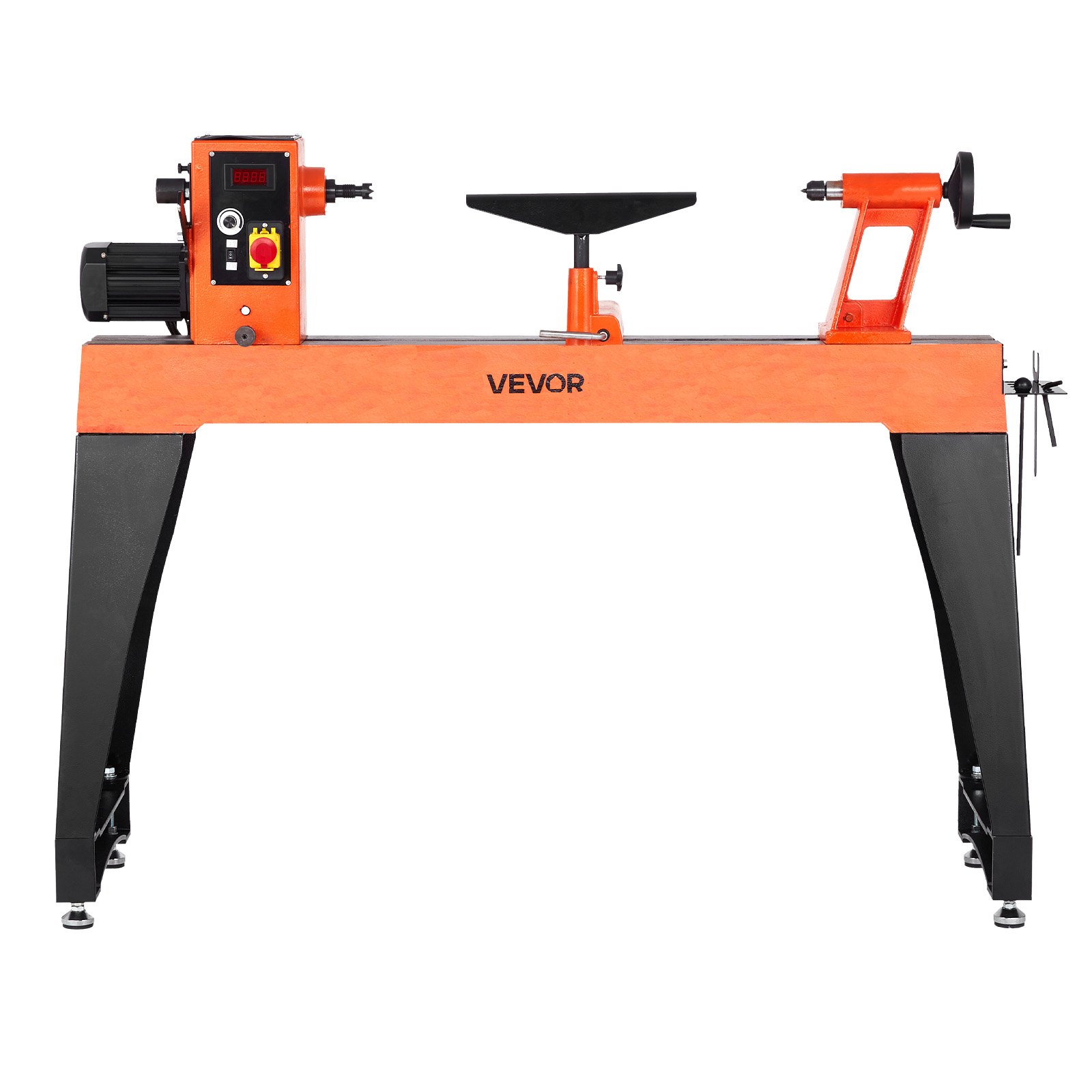 VEVOR 1500 W Torno Vertical de Carpintería con Velocidad Variable de 150 a 3200 RPM, Banco de Trabajo de 457 x 1020 mm, Motor de CC sin Escobillas para Proyectos de Carpintería Medianos y Grandes