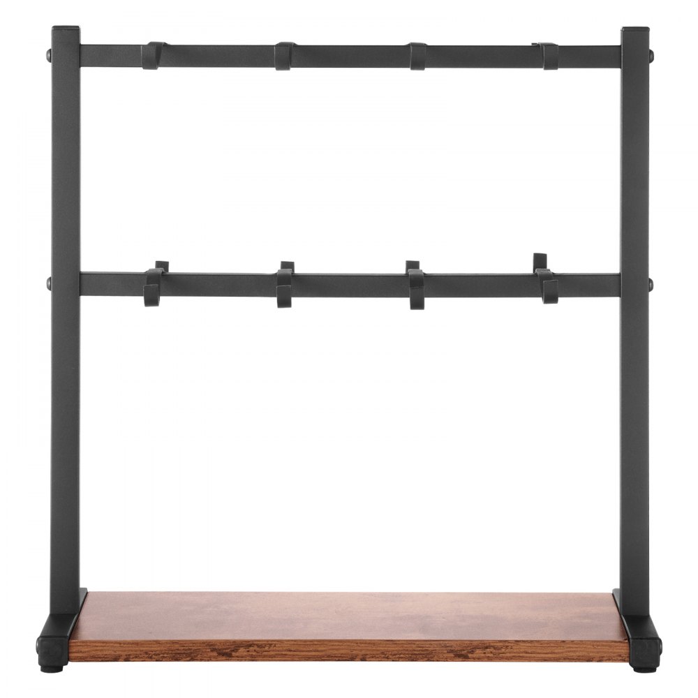 VEVOR Soporte para Tazas de Café para Encimera, con 16 Ganchos y Base de Almacenamiento, 2 Niveles, Acero al Carbono y Madera, para Almacenamiento y Exhibición(Negro Mate), 425 x 156 x 438 mm