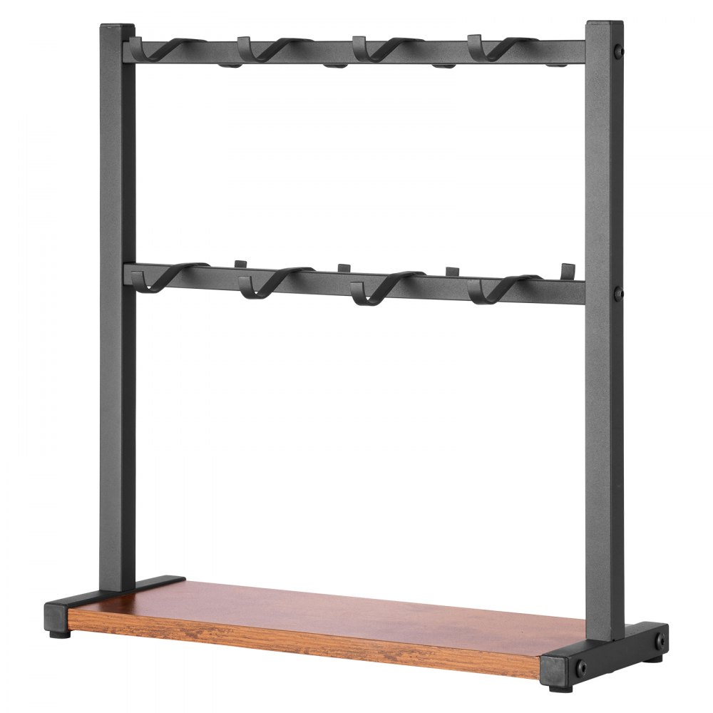 VEVOR Soporte para Tazas de Café para Encimera, con 16 Ganchos y Base de Almacenamiento, 2 Niveles, Acero al Carbono y Madera, para Almacenamiento y Exhibición(Negro Mate), 425 x 156 x 438 mm