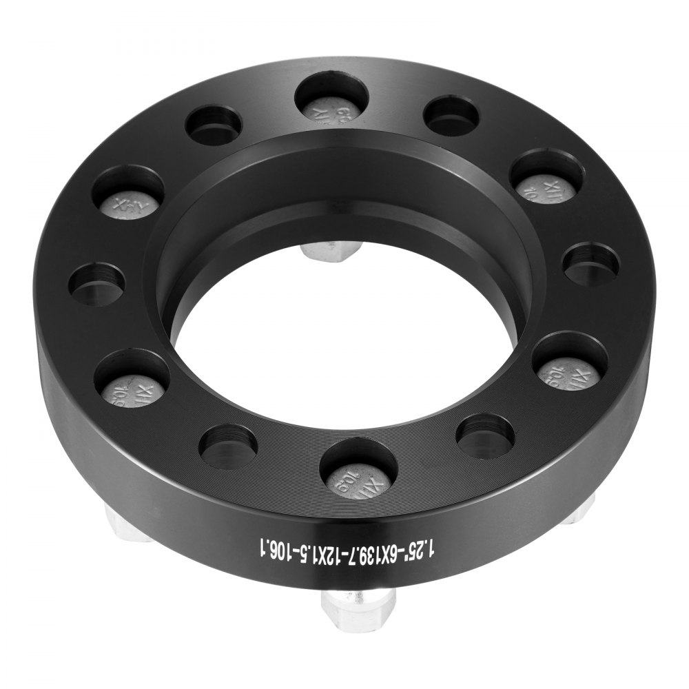 Espaciadores de rueda VEVOR, adaptadores de rueda de 1,25" 6" x 5", espaciador forjado de 6 espárragos, espaciadores de pernos centrados en el eje de 106,1 mm M12 x 1,5, aptos para Toyota y Lexus 1979-2023, 4 piezas azules