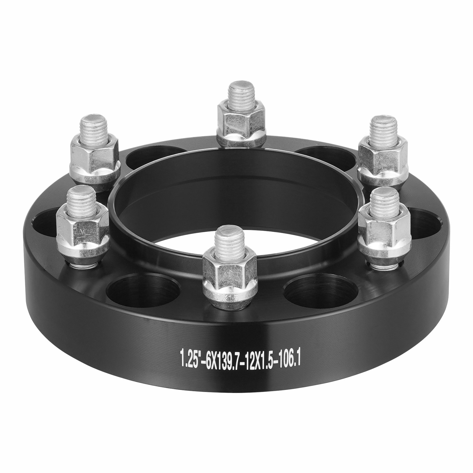 Espaciadores de rueda VEVOR, adaptadores de rueda de 1,25" 6" x 5", espaciador forjado de 6 espárragos, espaciadores de pernos centrados en el eje de 106,1 mm M12 x 1,5, aptos para Toyota y Lexus 1979-2023, 4 piezas azules