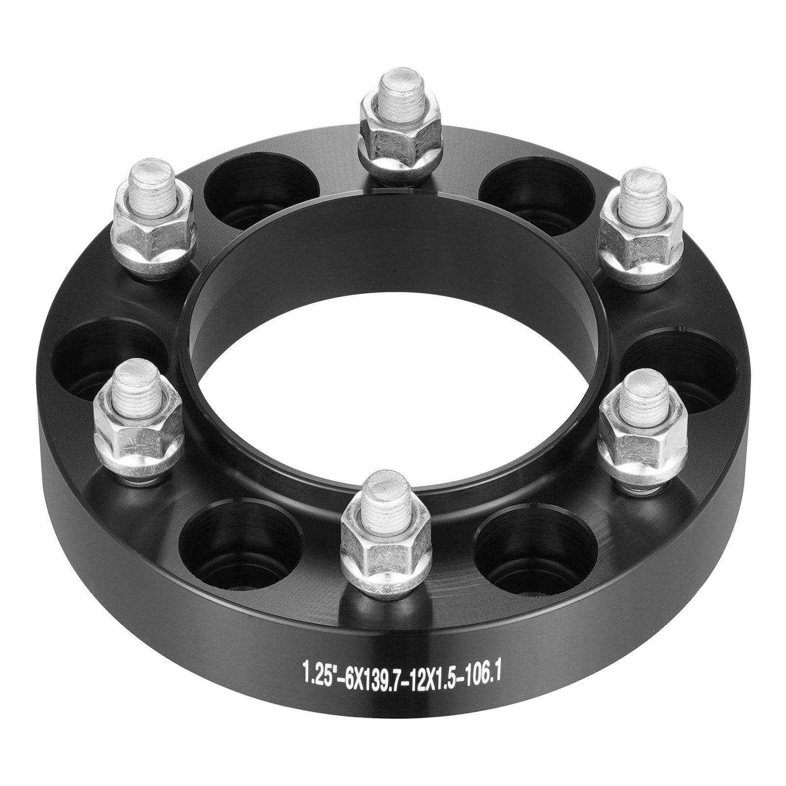 Espaciadores de rueda VEVOR, adaptadores de rueda de 1,25" 6" x 5", espaciador forjado de 6 espárragos, espaciadores de pernos centrados en el eje de 106,1 mm M12 x 1,5, aptos para Toyota y Lexus 1979-2023, 4 piezas azules
