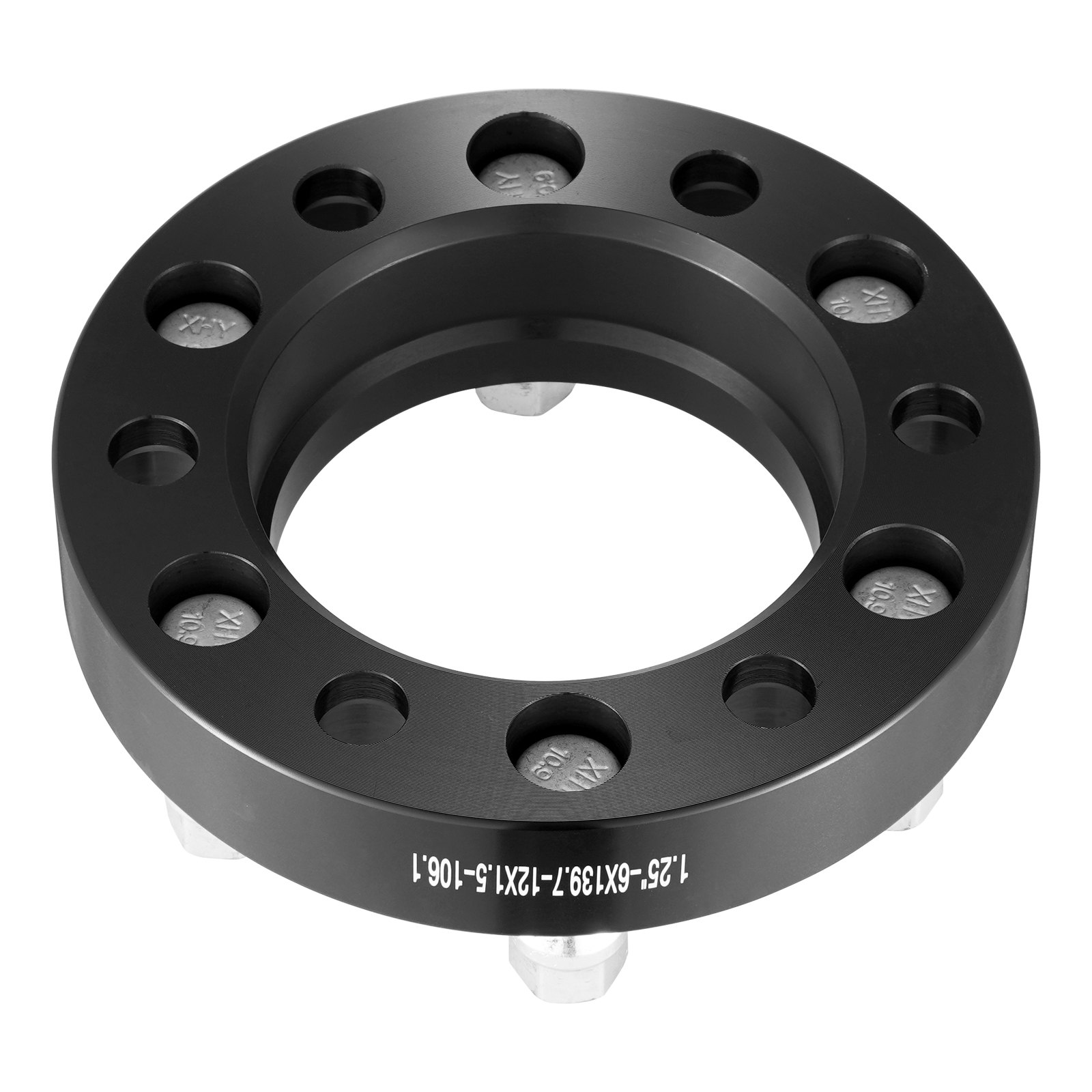 Espaciadores de rueda VEVOR, adaptadores de rueda de 1,25" 6" x 5", espaciador forjado de 6 espárragos, espaciadores de pernos centrados en el eje de 106,1 mm M12 x 1,5, aptos para Toyota y Lexus 1979-2023, 4 piezas azules