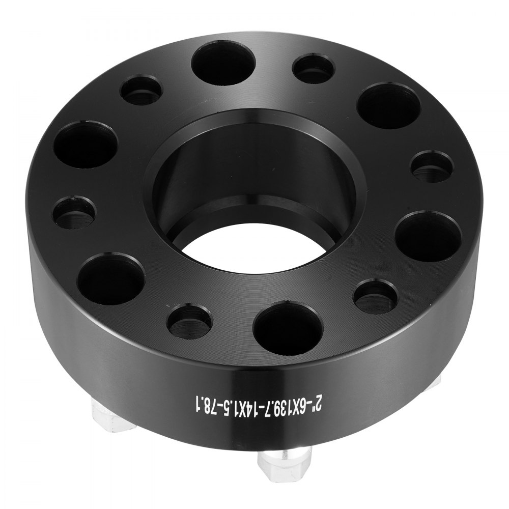 VEVOR Wheel Spacers, 2 inch 6 x 5.5 inch Wheel Adapters, 6 Wheel Bolts, Forged, 78.1 mm Bore, Hub-Centered M14 x 1.5 Bolt Spacers, Fits 84-18 Chevrolet, GMC and Cadillac