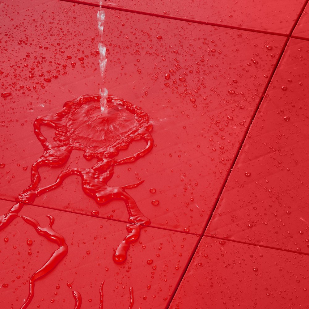 VEVOR Azulejos de Suelo para Hockey sobre Césped Artificial,  8 Piezas, Superficie de Entrenamiento Versátil Entrelazada, Baldosas para Pista de Baile, (Rojo, 8 Pies Cuadrados/Caja), 315 x 315 x 16 mm