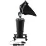 VEVOR Lavabo Portátil para Champú con Bomba Eléctrica, 2 Baldes, 2 Cabezales de Ducha, Manguera de Drenaje, Lavabo para Champú Portátil Ajustable en Altura y Ángulo para Uso en Salón Doméstico, Negro