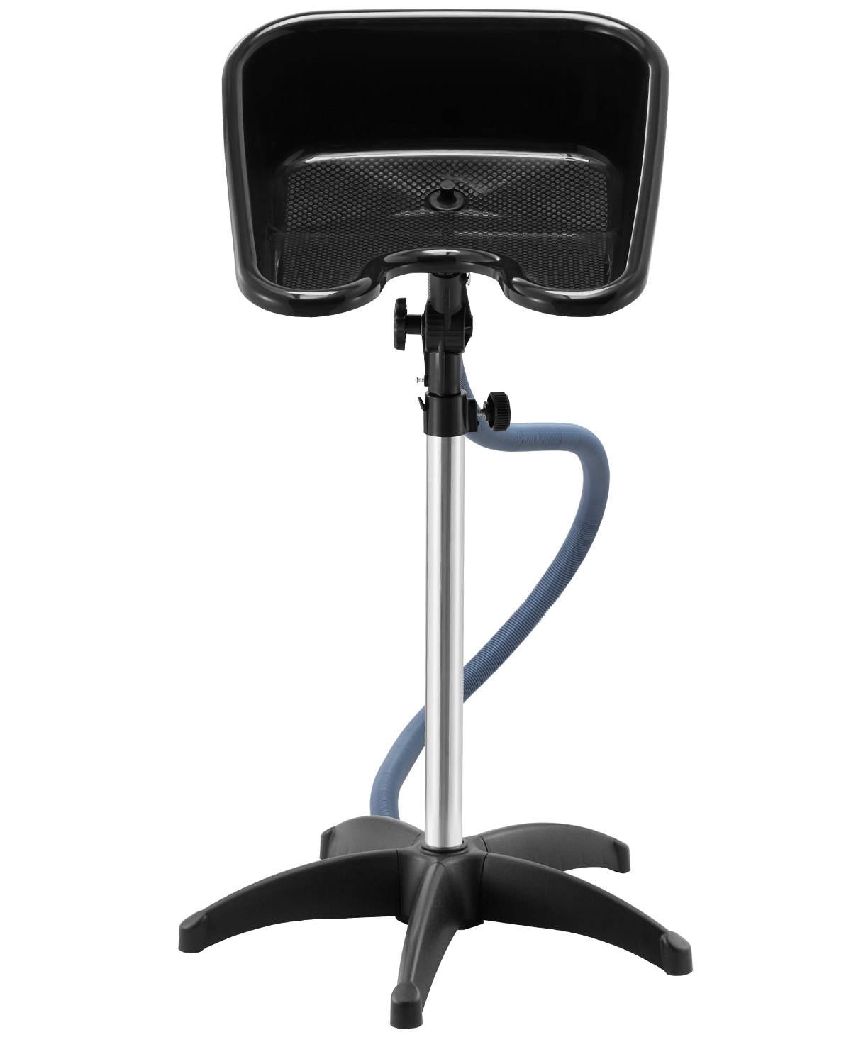 VEVOR Portable Shampoo Bowl, Shampoo Sink with Adjustable Height & Angle, Salon Hair Wash Sink with Drain Hose and Star-Shaped Support Base for Barbershop Beauty Spa Center Home Use