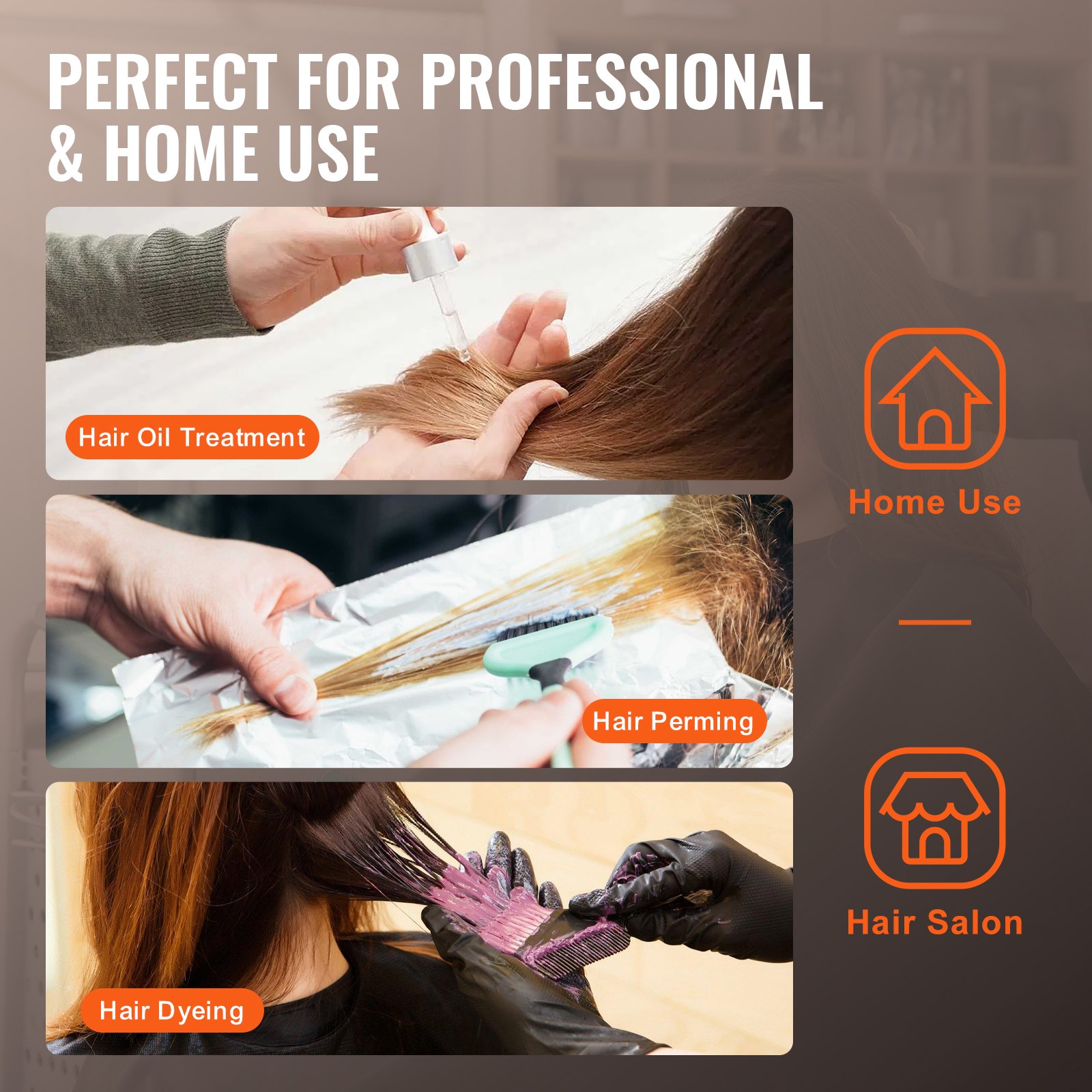 VEVOR Vaporizador de cabello profesional para acondicionamiento profundo, vaporizador de cabello iónico con capucha de 11.81 pulgadas con 2 modos, vaporizador de cabello de pie ajustable en altura con temporizador, 5 ruedas (2 bloqueables) para salón de belleza en casa