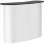 VEVOR Portable Exhibition Counter, 1300 x 465 x 950 mm, Exhibition Stand, Foldable Promotional Retail Bar Table, Pop-Up Podium with Storage Shelf, Carrying Bag