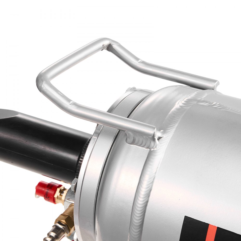 VEVOR Máquina de Granallado de Neumáticos, 12 L, Inflador de Neumáticos Portátil Mejorado, 0,6-0,8 MPa, para Coche, Bicicleta Eléctrica, Autocaravana, Todoterreno, Color Plata, 810 x 168 x 280 mm