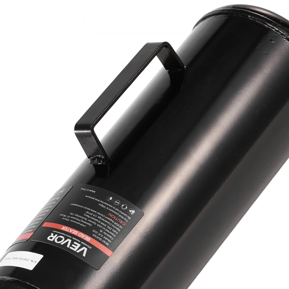 VEVOR Máquina de Granallado de Neumáticos, Capacidad 8 L, Inflador de Neumáticos Portátil Mejorado, 0,6-0,8 MPa, para Coche, Bicicleta Eléctrica, Autocaravana, ATV, Negro, 775 x 160 x 200 mm