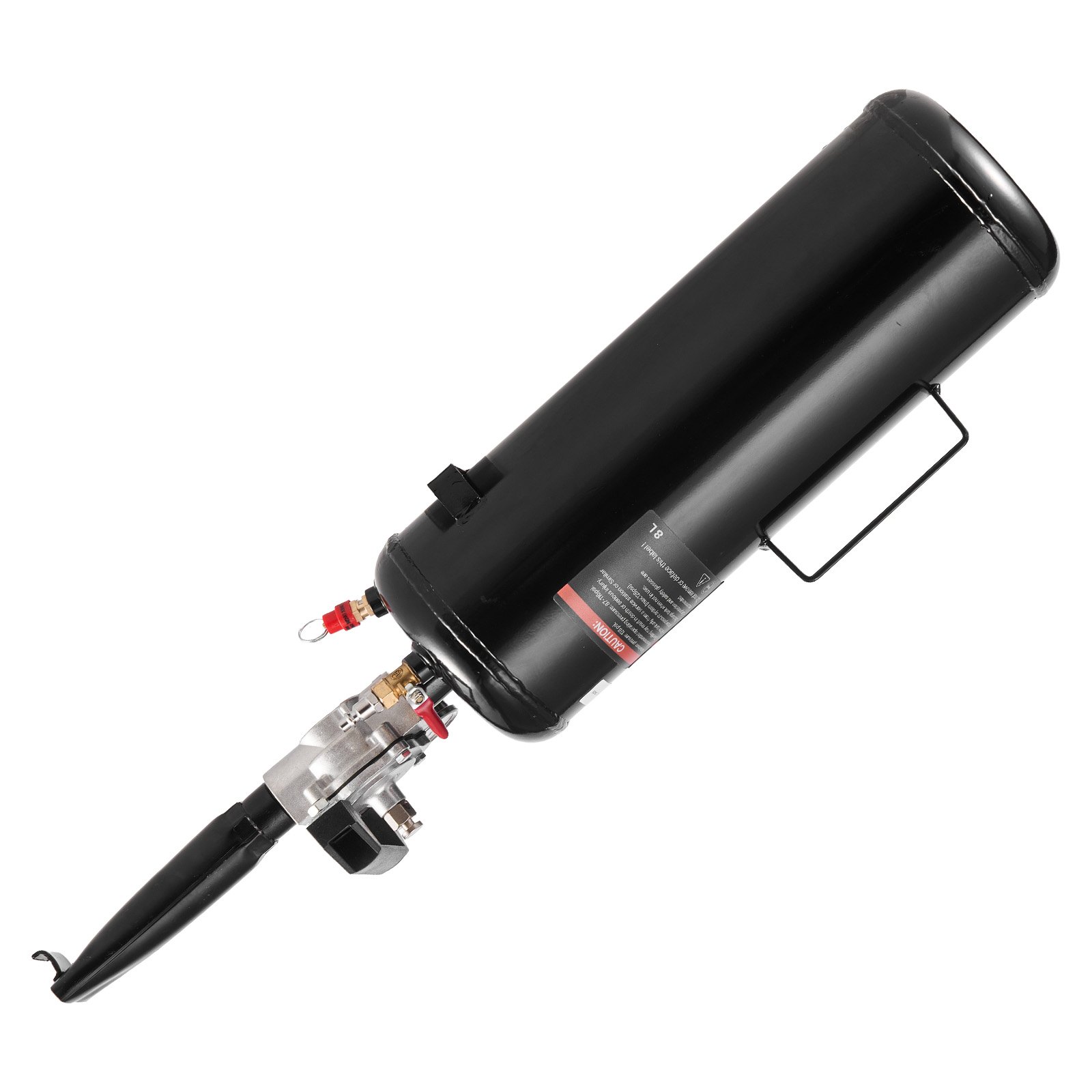 VEVOR Máquina de Granallado de Neumáticos, Capacidad 8 L, Inflador de Neumáticos Portátil Mejorado, 0,6-0,8 MPa, para Coche, Bicicleta Eléctrica, Autocaravana, ATV, Negro, 775 x 160 x 200 mm