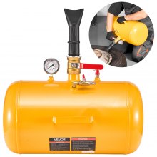 VEVOR Destalonador de Neumáticos, 37,9 L, Presión de Trabajo de 0,6-0,8 MPa, Bomba de Aire para Camionetas, Vehículos Todoterreno, Jeep, Tractores, Camiones UTV, Amarillo, 560 x 360 x 585 mm