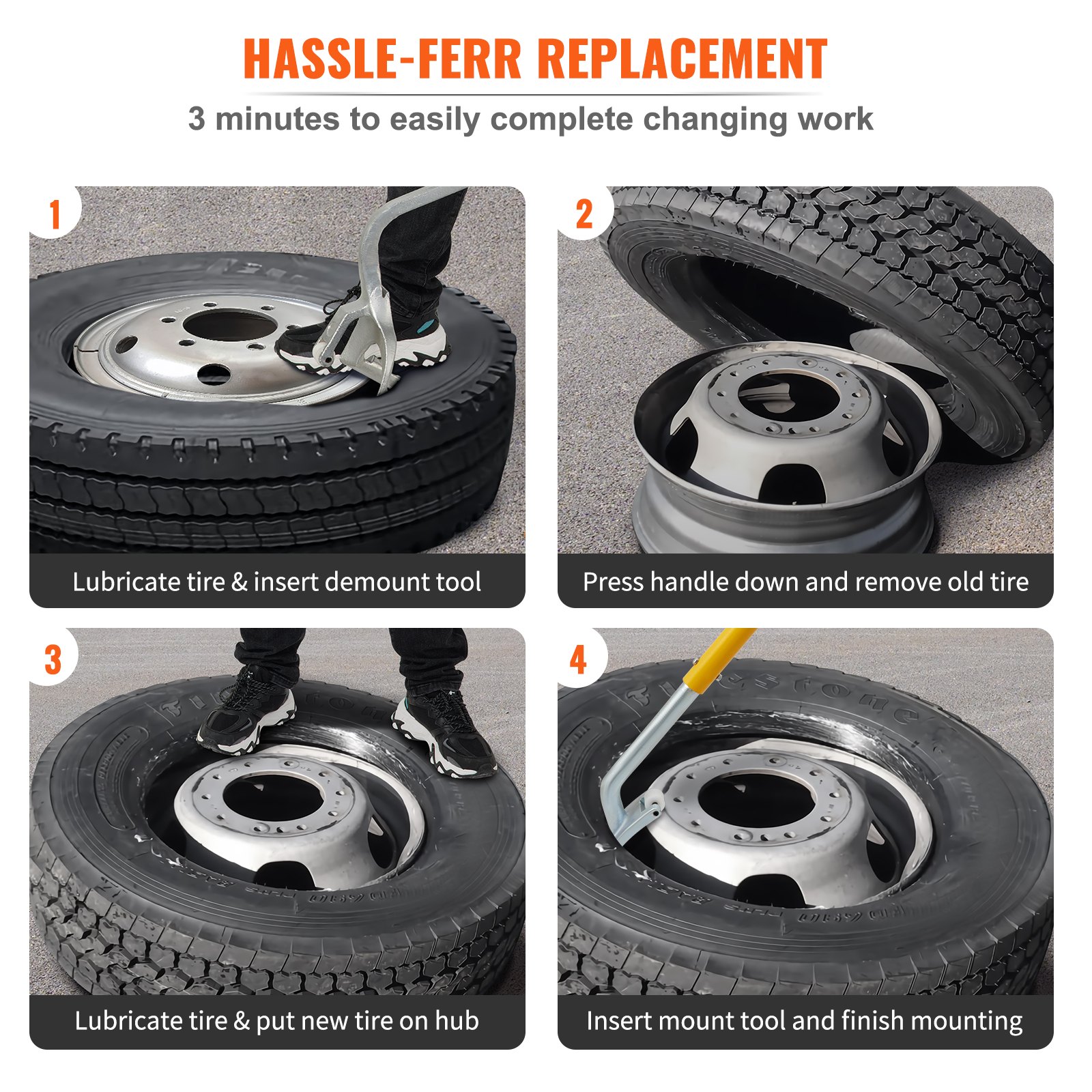 Herramienta manual portátil de reparación de neumáticos con soporte para camión ligero y coche