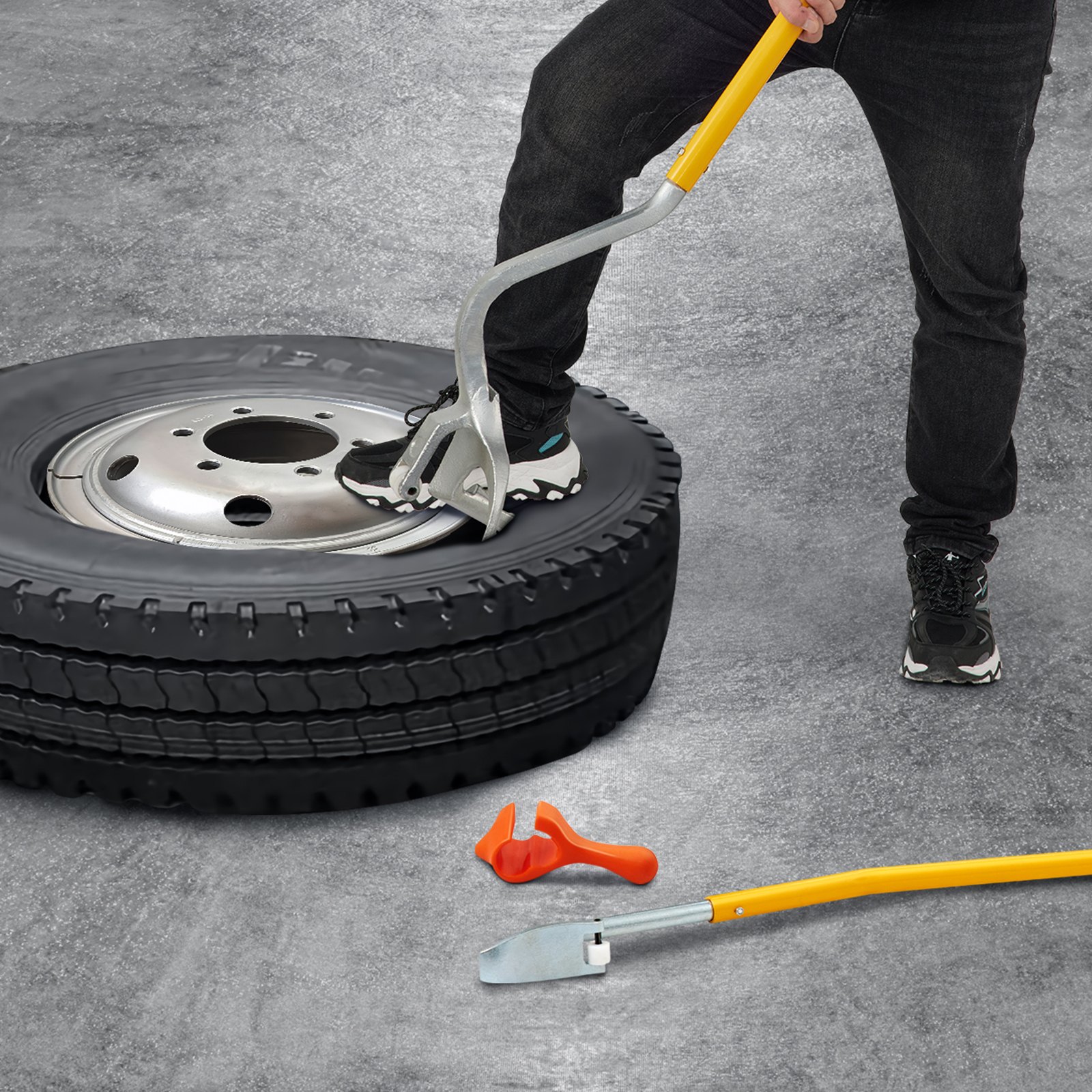 Herramienta manual portátil de reparación de neumáticos con soporte para camión ligero y coche