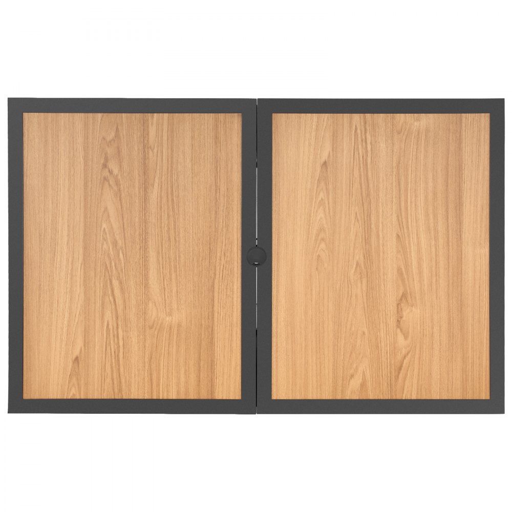 VEVOR Mesa de Patio para Jardín y Balcón, 1505 x 960 x 725 mm, en Acero al Carbono y Placa DPC, para 4 a 6 Personas, Resistente al Agua, con Orificio para Sombrilla de 35 mm y Carga de 68,04 kg