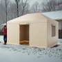 VEVOR Winter Gazebo Cover Fits 3.08 x 4.39 m Hardtop Gazebos, All-Weather Gazebo Cover with Sidewalls & Windows, High-Density PE Material, Enclosed Storage Shelter Covers, Gazebos not Included