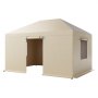 VEVOR Winter Gazebo Cover Fits 3.08 x 4.39 m Hardtop Gazebos, All-Weather Gazebo Cover with Sidewalls & Windows, High-Density PE Material, Enclosed Storage Shelter Covers, Gazebos not Included