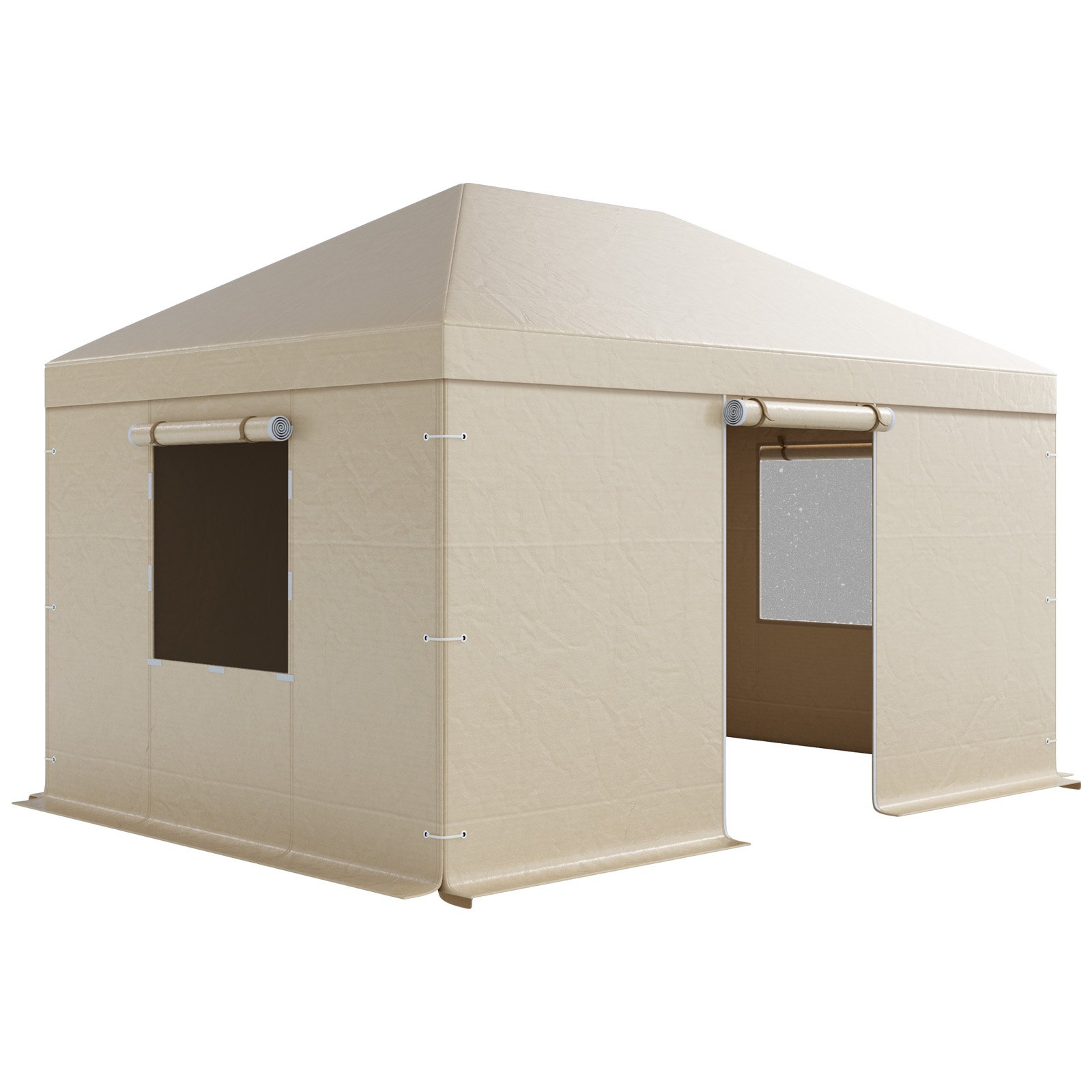 VEVOR Cubierta para Cenador de Invierno, 3,1 x 4,41 m, Cubierta de Cenador Resistente a la Intemperie con Paredes Laterales y Ventanas de Malla, Material de Polietileno, No Incluye Cenadores