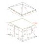 VEVOR Cubierta para Cenador de Invierno, 3,07 x 3,07 m, Cubierta de Cenador Resistente a la Intemperie con Paredes Laterales y Ventanas de Malla, Material de Polietileno, No Incluye Cenadores