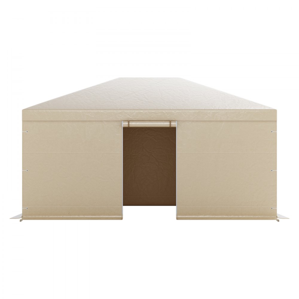 VEVOR Cubierta para Cenador de Invierno, 3,70 x 4,92 m, Cubierta de Cenador Resistente a la Intemperie con Paredes Laterales y Ventanas de Malla, Material de Polietileno, No Incluye Cenadores