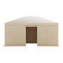 VEVOR Winter Gazebo Cover Fits 3.68 x 4.9 m Hardtop Gazebos, All-Weather Gazebo Cover with Sidewalls & Windows, High-Density PE Material, Enclosed Storage Shelter Covers, Gazebos not Included