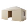 VEVOR Winter Gazebo Cover Fits 3.68 x 4.9 m Hardtop Gazebos, All-Weather Gazebo Cover with Sidewalls & Windows, High-Density PE Material, Enclosed Storage Shelter Covers, Gazebos not Included