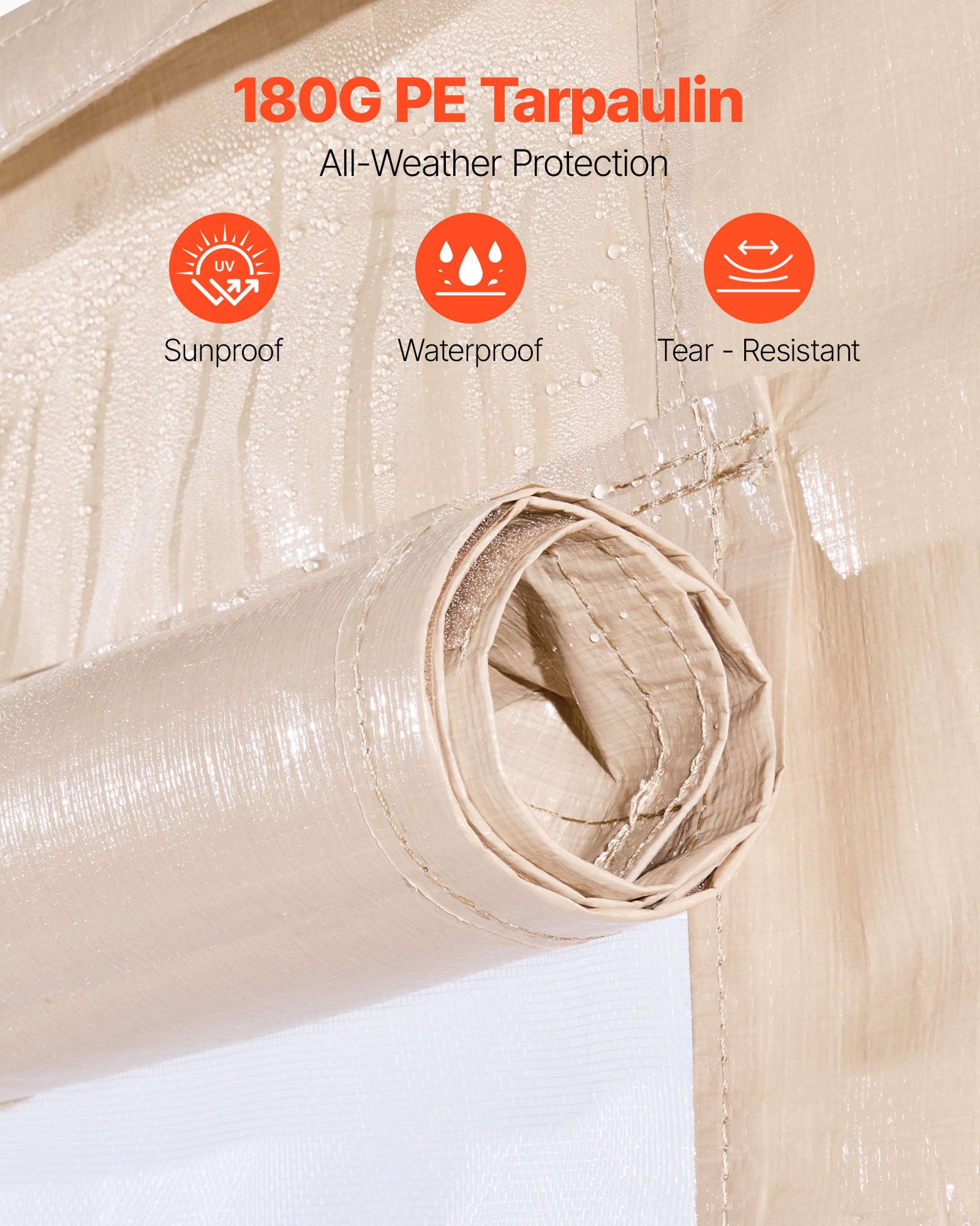 VEVOR Cubierta para Cenador de Invierno, Cubierta de Cenador con Laterales y Ventanas de Malla, Compatible con Cenadores de 2 Pisos de 3,05 x 3,05 m Material de Polietileno, Cenadores no Incluidos