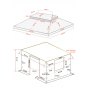 VEVOR Cubierta para Cenador de Invierno, Cubierta de Cenador con Laterales y Ventanas de Malla, Compatible con Cenadores de 2 Pisos de 3,66 x 4,87 m Material de Polietileno, Cenadores no Incluidos