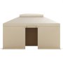 VEVOR Winter Gazebo Cover Fits 3.66 x 4.87 m Hardtop Gazebos, All-Weather Double-Tiered Gazebo Cover with Sidewalls & Windows, High-Density PE Enclosed Storage Shelter Covers, Gazebos not Included