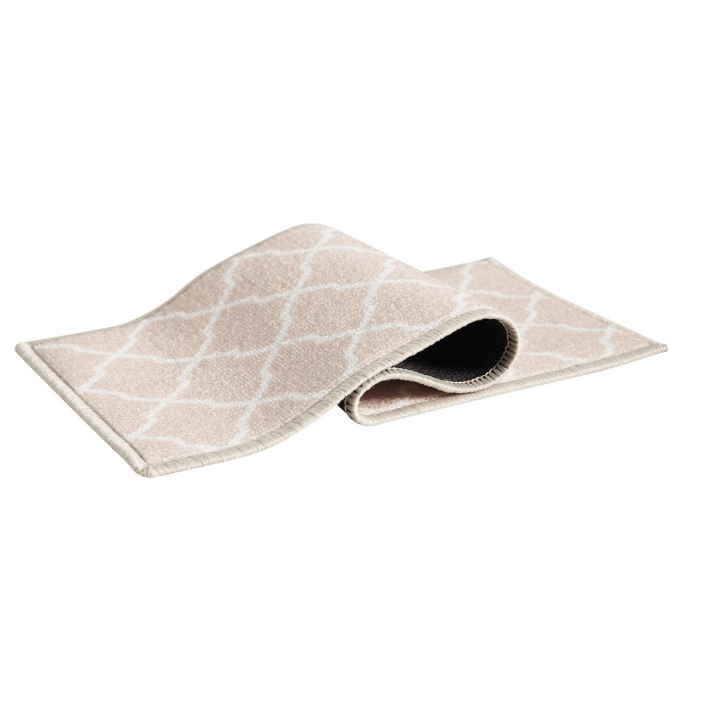 VEVOR Alfombras de Escalera Antideslizantes 71,2x22,8 cm 15 Piezas Alfombras de Escalera Lavables a Máquina Grosor de 11 mm Alfombras de Seguridad Insonorizadas para Niños Mayores Perros, Marrón Claro