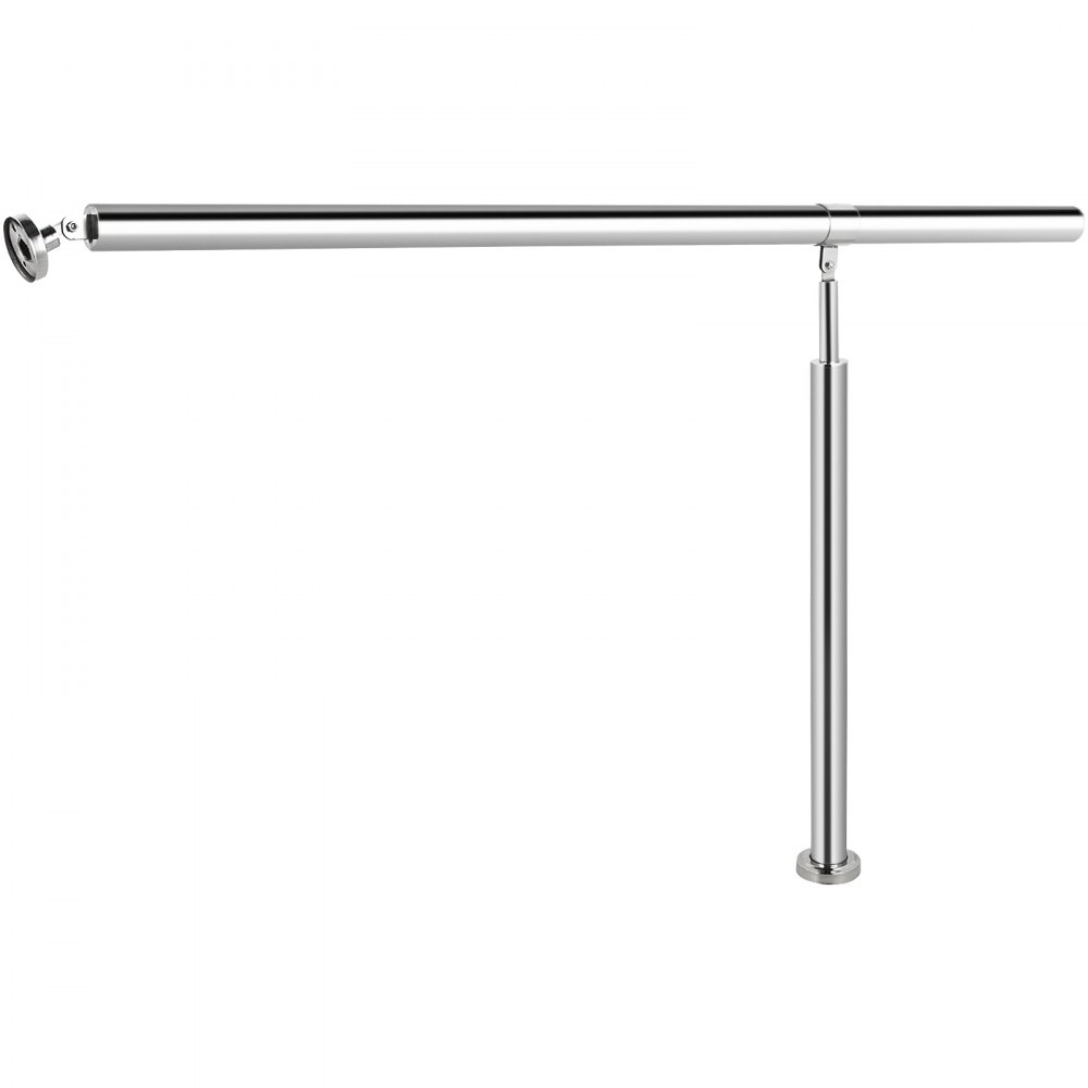 VEVOR Barandilla Escalera Pasamanos de Escaleras 80x90cm Pasamanos de Acero Inoxidable Pasamanos con Soporte y Tacos Metálicos Barandillas de Acero