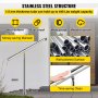 Pasamanos de escalera de acero inoxidable VEVOR, a prueba de óxido, resistente al desgaste, bien pulido y de fácil mantenimiento.