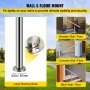 Pasamanos de acero inoxidable VEVOR para montaje en pared y suelo, estabilidad y seguridad.
