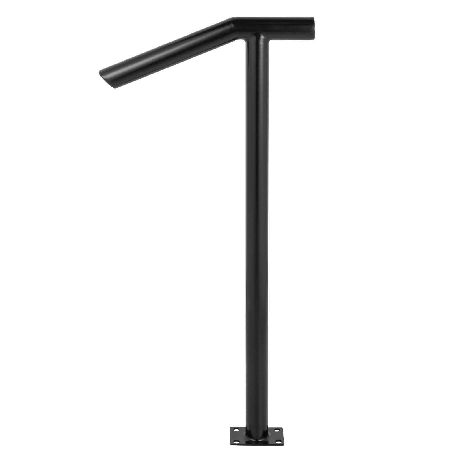 VEVOR Pasamanos Escalera 45.7 cm Barandilla Escalera 45.7 cm Pasamanos para Escaleras Pasamanos de Pared Montaje en Pared Hierro Forjado Color Negro 2 Pasos