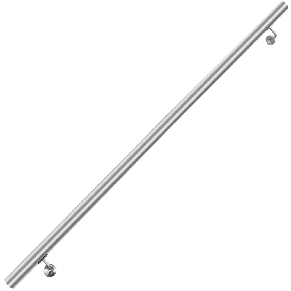 VEVOR Barandilla Escalera Pasamanos de Escaleras 91,4cm Pasamanos de Acero Inoxidable Pasamanos con Soporte y Tacos Metálicos Barandillas de Acero