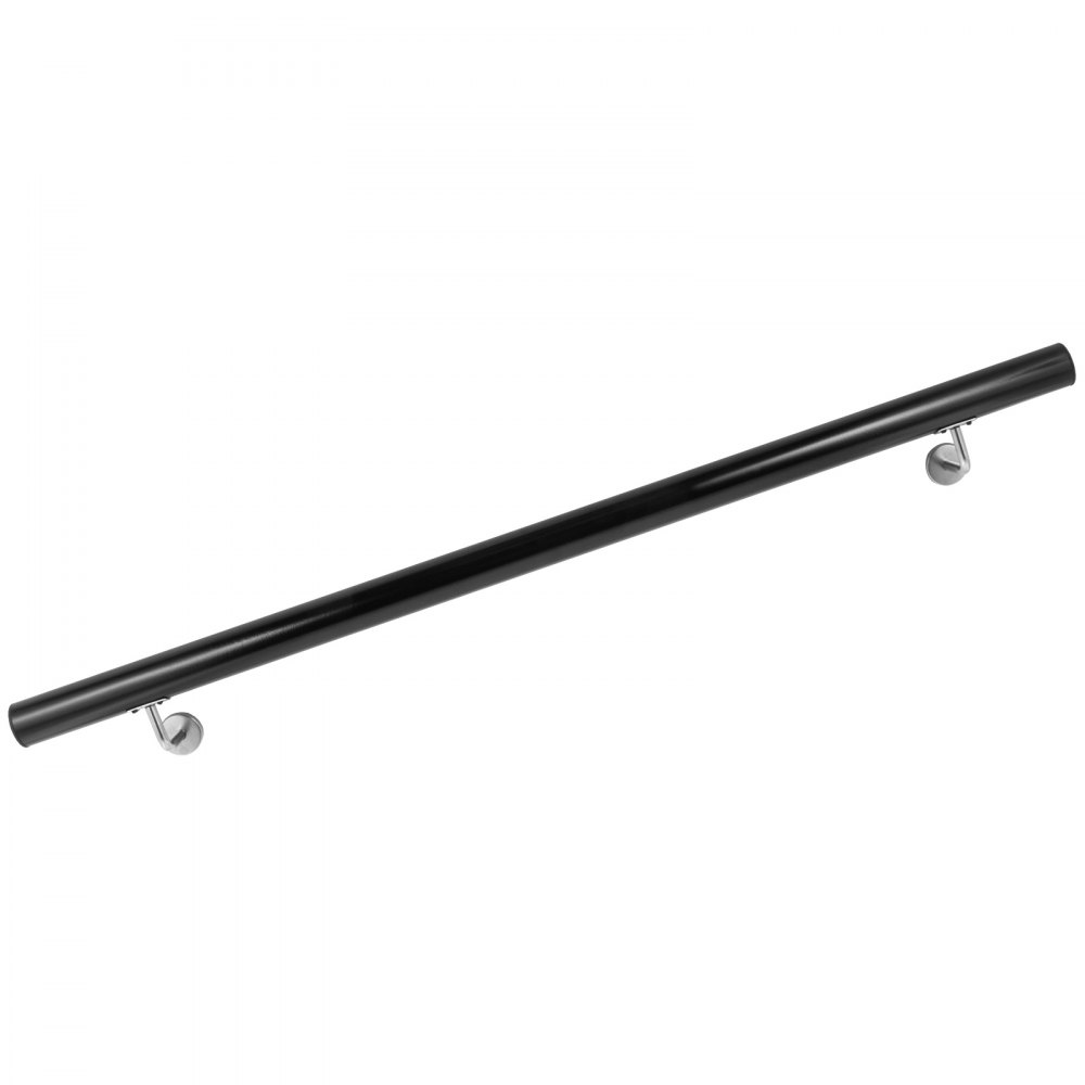 Pasamanos De Escaleras Barandilla De Aluminio De 122 Cm De Longitud Negra