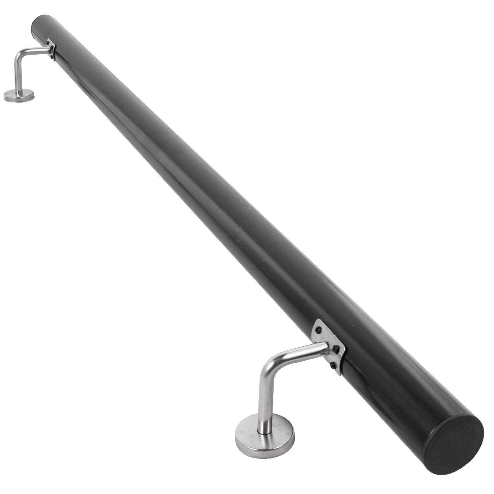 Pasamanos De Escaleras Barandilla De Aluminio De 122 Cm De Longitud Negra