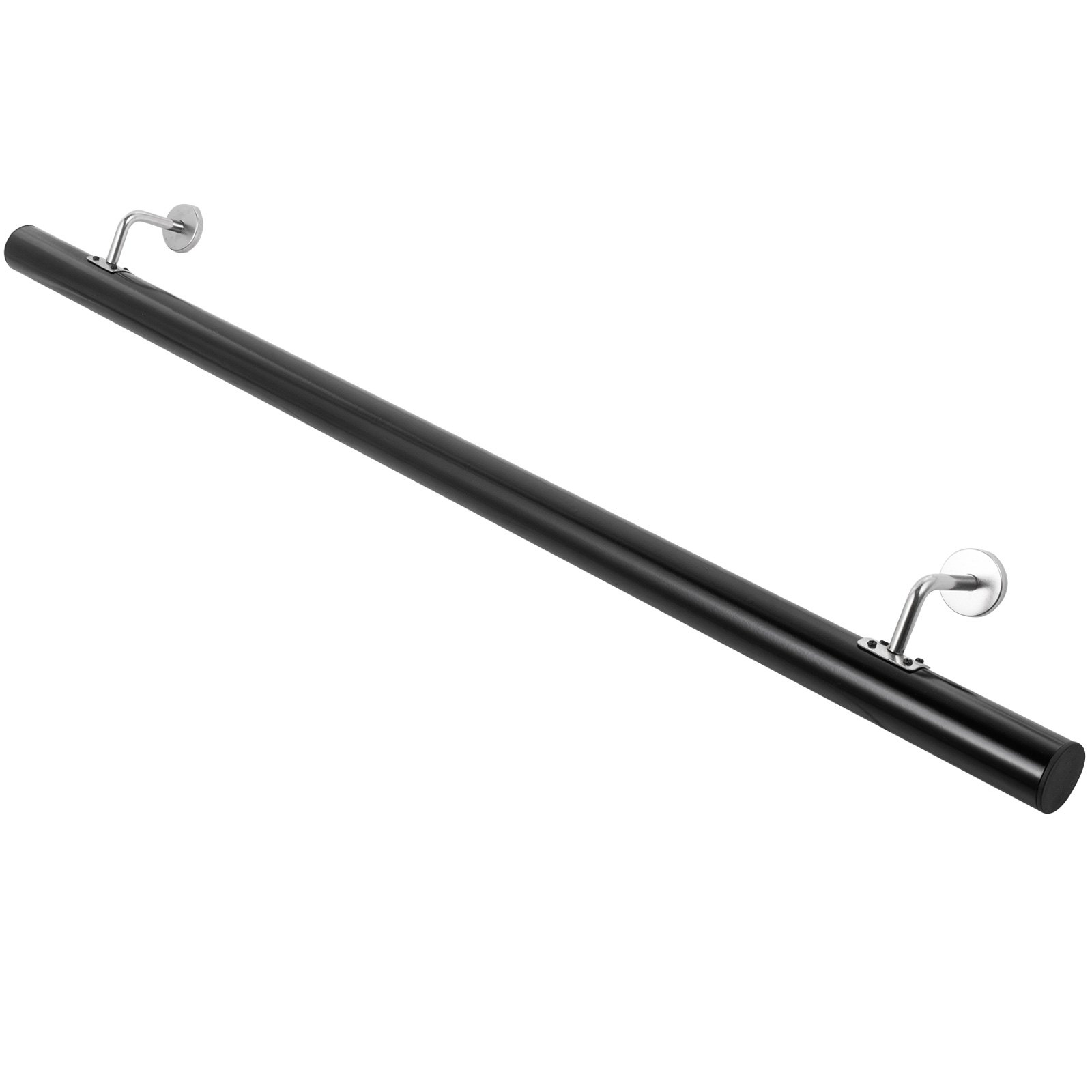 Pasamanos De Escaleras Barandilla De Aluminio De 122 Cm De Longitud Negra