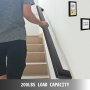 Pasamanos De Escaleras 5 Pies Barandillas De Acero De Escalera 152cm Color Negro