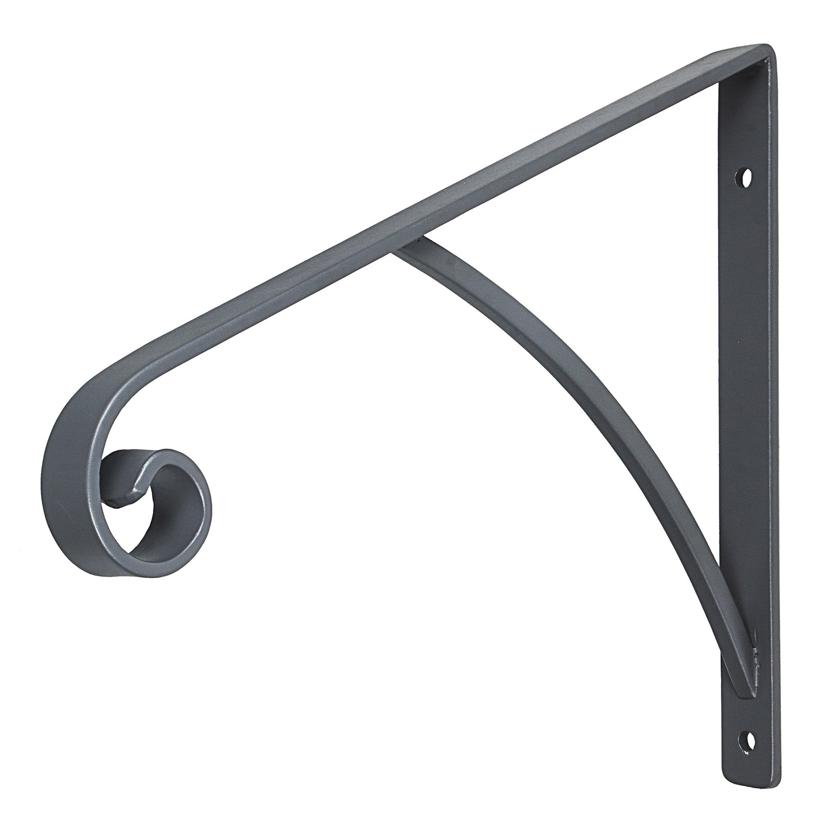 Barandilla de Escaleras Montada en Pared Metal para 1-2 Pasos Gris Brillante
