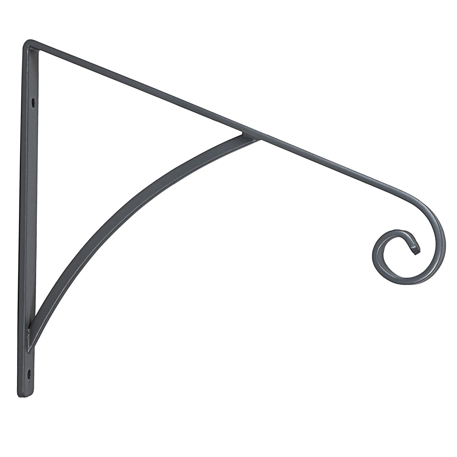 Barandilla de Escaleras Montada en Pared Metal para 1-2 Pasos Gris Brillante