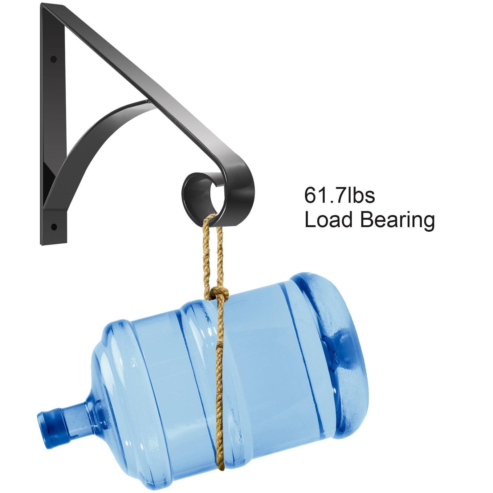 Vevor 40,6 X 35,5 X 35,5 Cm Pasamanos Hierro Forjado Barandilla Pared Escaleras