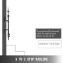 Pasamanos De Escaleras De 47cm Barandilla Para Escaleras De Hierro Forjado Negro