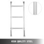 Escalera de salida VEVOR fabricada en acero de alta calidad con un primer plano de construcción duradera.