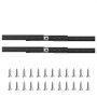 VEVOR Rieles Deslizantes para Cajones Bajo Encimera, Extensión Completa con Cojinetes de Bolas para Debajo de las Escaleras, Carga 117 kg, para Reemplazo de Bricolaje, Negro, 400 x 75 x 55 mm