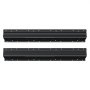 VEVOR Rieles Deslizantes para Cajones Bajo Encimera, con Cojinetes de Bolas para Gabinetes Debajo de las Escaleras, Carga 117 kg, Resistentes, para Reemplazo de Bricolaje, Negro, 600 x 75 x 55 mm